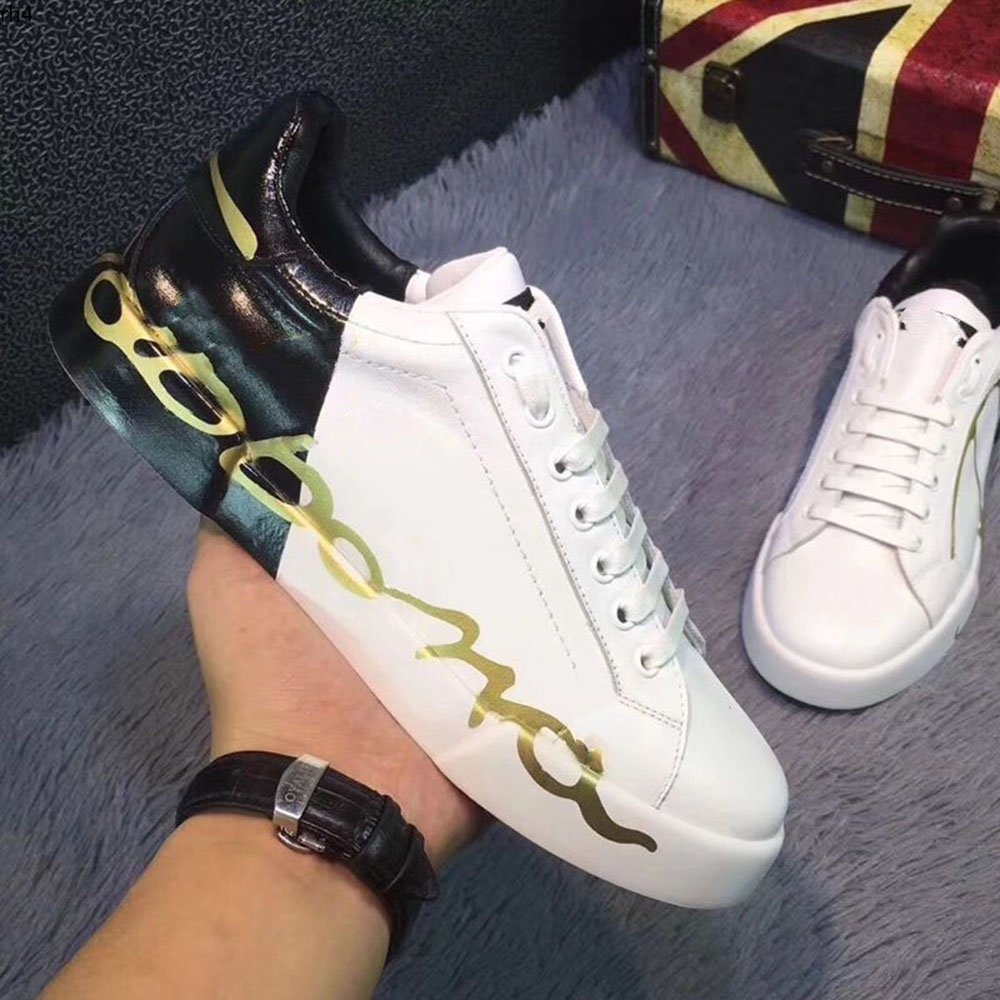 

Fashion Best Top Quality real leather Handmade Multicolor Gradient Technical sneakers men women famous shoes Trainers size35-45 kmjkl rh4000002
