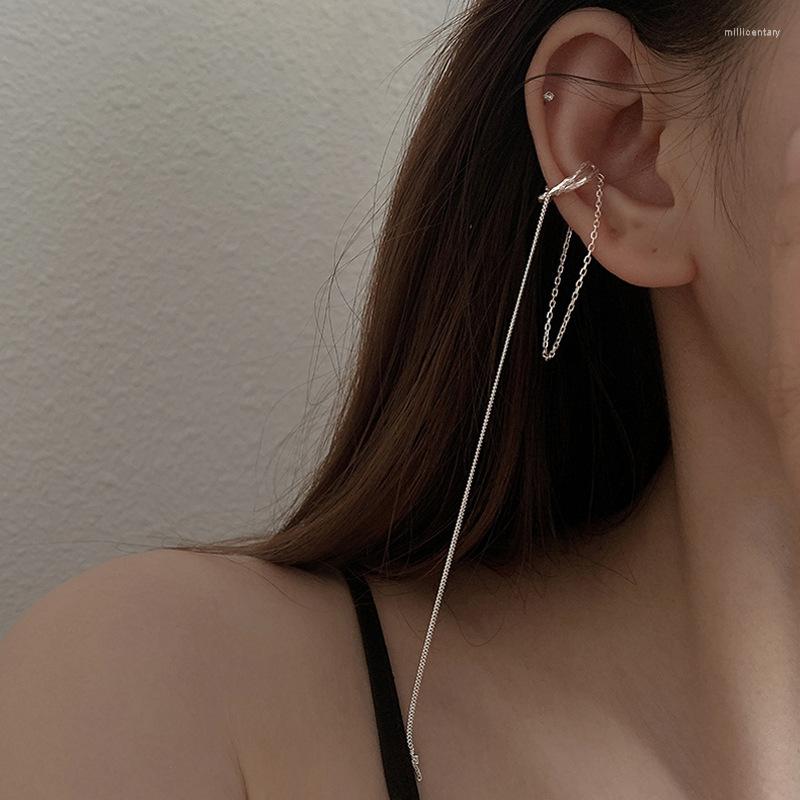 

Backs Earrings 1 Pcs Tasse Long Chain Cross Ear Clips Without Piercing For Women Cuff Clip Jewelry Gifts Eh423