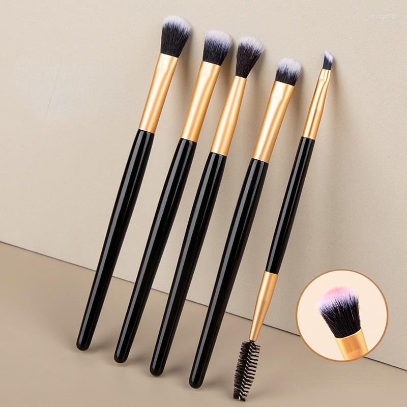 

Makeup Brushes Karsyngirl 5Pcs Black Set Soft Synthetic Hair For Eyeshadow Eyebrow Eyelash Brush Make Up Beauty Tools