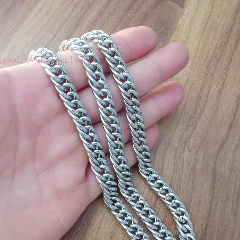 

Pendant Necklaces 9mm 24 Inch Fashion Stainless Steel Double Curb Link Chain Necklace For Mens Jewelry