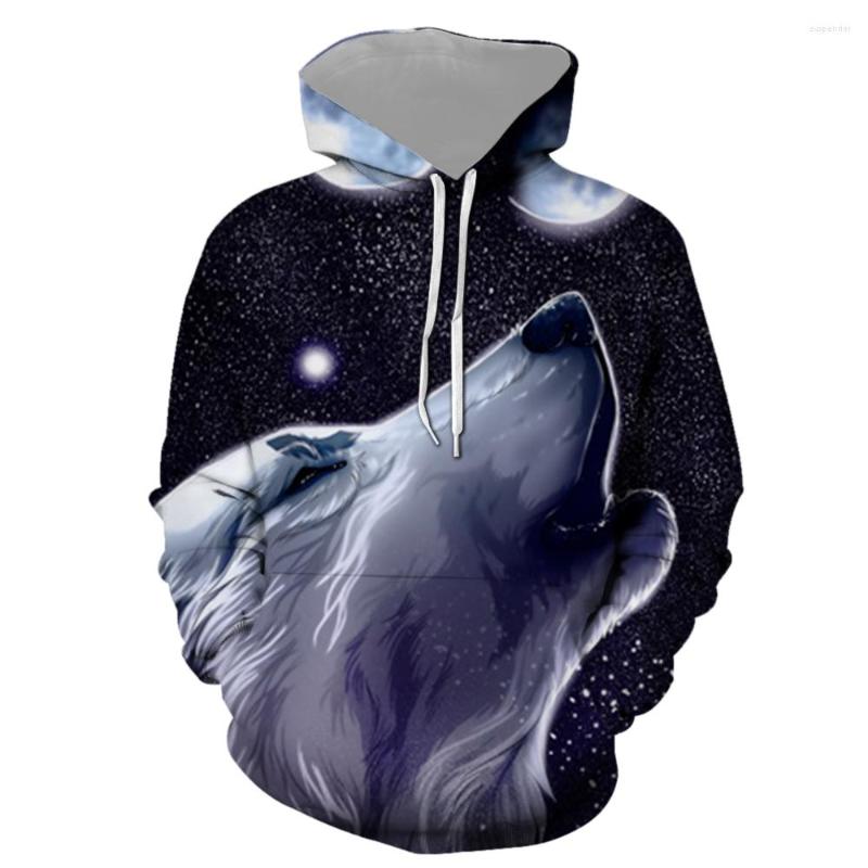 

Men's Hoodies 3D Print Wolf Convertible Hoodie Sweatershirt Tops Sweatshirt Man Customer Design Sweatshirts Man's Plus Size WY88