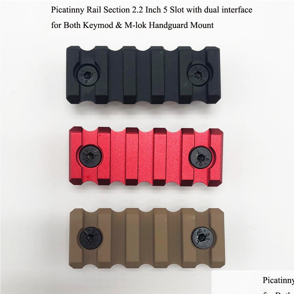 

Others Tactical Accessories Picatinny Rail Sections 5 Slot With Dual Interface For Both Keymod Mlok Mount Systemblack/Red/Tan Colors Dhmqv, Customize