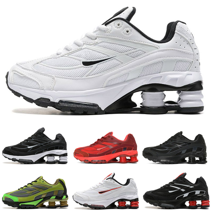 

Shoxride Running Shoes Men Women Leven Triple Black White Metallic Pure Platinum Dark Blue Volt Skepta Grey Blue Mens Trainers Sports Sneakers Outdoor, 06