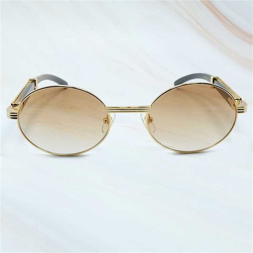 

White Black Buffalo Horn Carter Glasses Frame Oval Sunglasses Brand Designer Sunglass for Men Optical Eyeware Eyeglasses