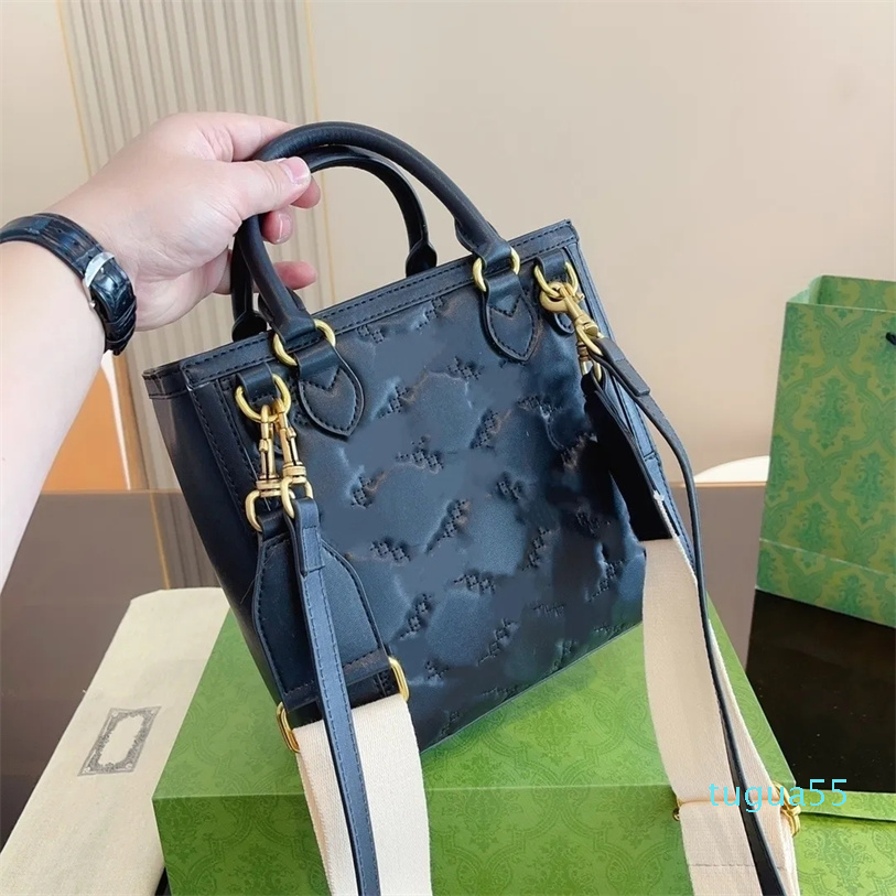

Totes designer hand bag embroidery with wide shoulder strap leather shoulder bag, G1 22*10*22cm