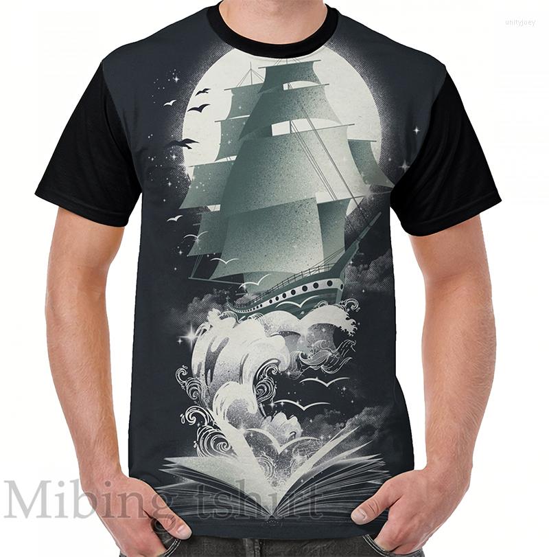 

Men' T Shirts Funny Print Men Shirt Women Tops Tee Book Of Adventures Graphic T-Shirt O-neck Short Sleeve Casual Tshirts
