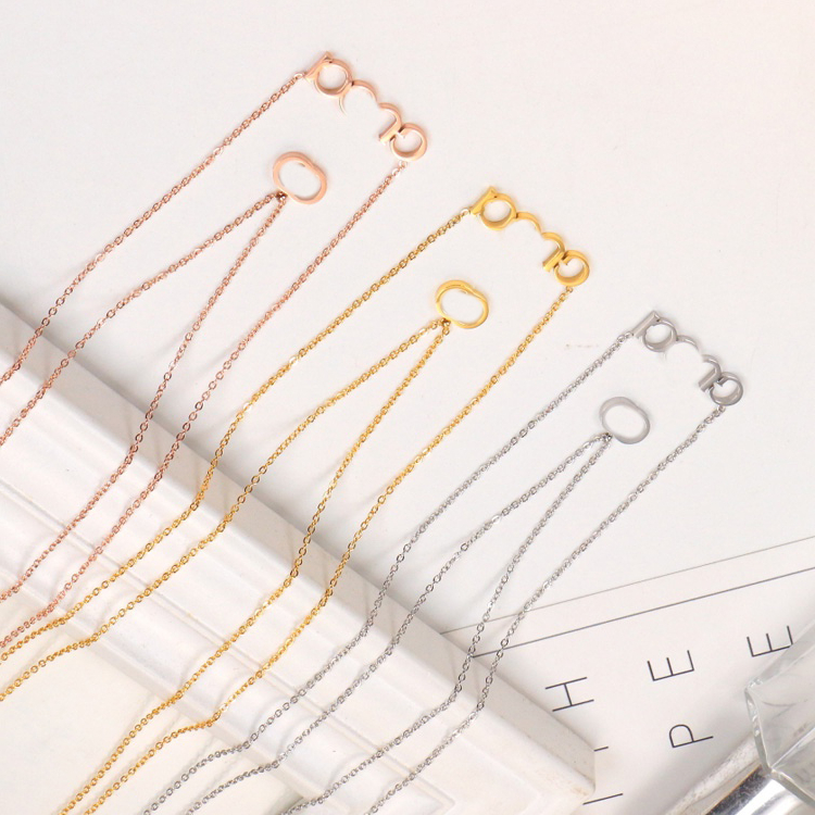

Luxury Brand Designer Pendants Necklaces Stainless Steel Double Letter Choker Pendant Necklace Chain Jewelry Accessories Gifts