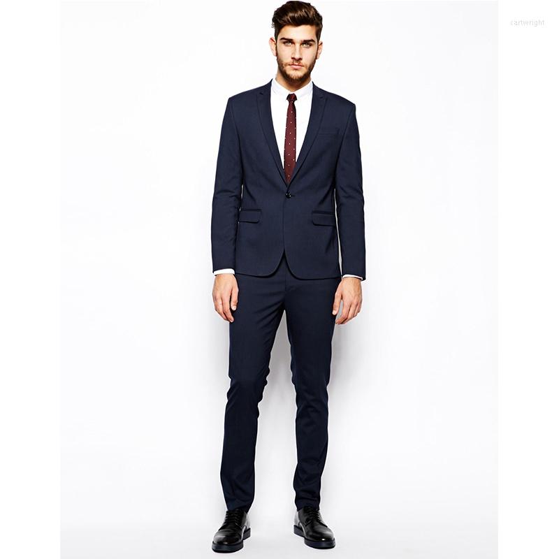 

Men's Suits Men's Suit Casual Business Formal Wear Korean Version Of Self-cultivation Professional Navy Blue Wedding Dress
