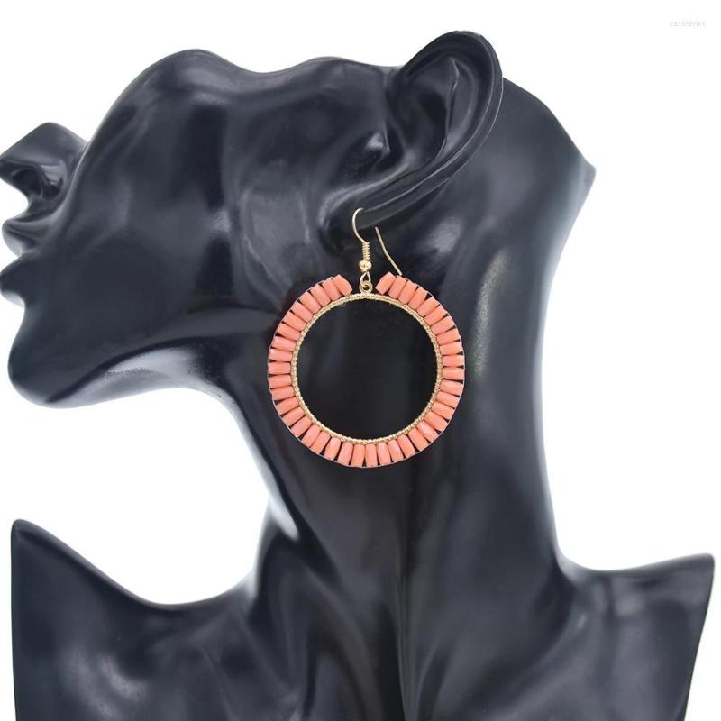 

Dangle Earrings 1Pair Fashion Bohemian Women Girl Trendy Large Hoop Big Smooth Circle Loop Party Jewelry Gift