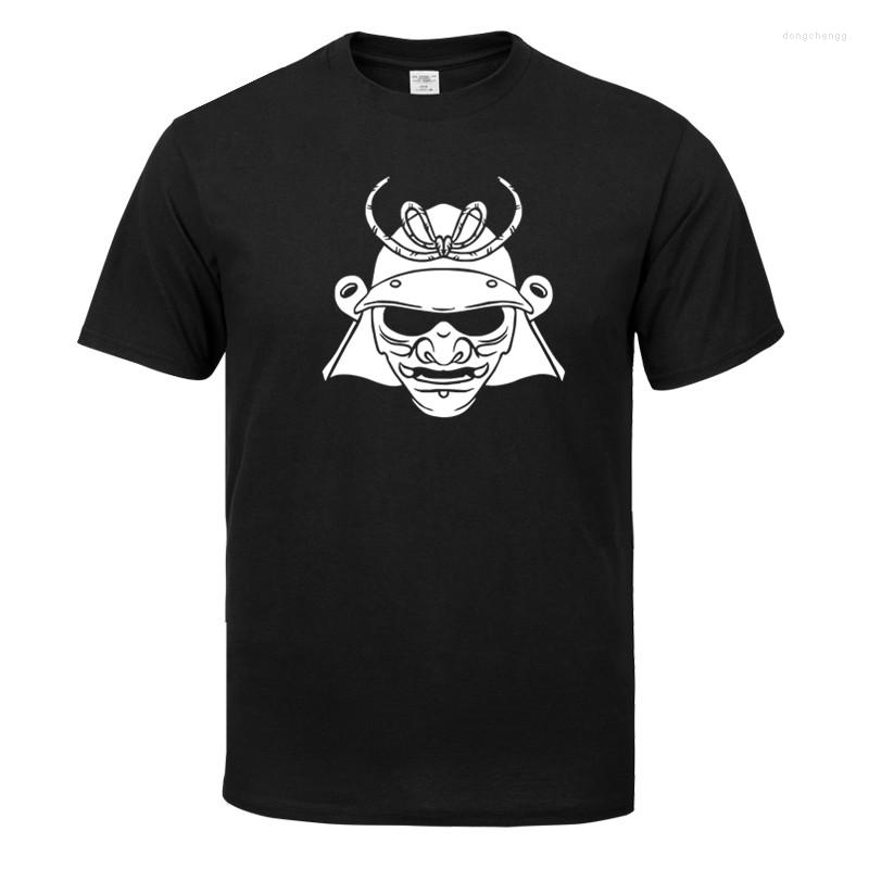

Men's T Shirts Summer T-ShirtsSamurai Msak Japanese Head Men's Big Size Short Sleeve Slim Fit Fashion Tops & Tees Male Clothing, White