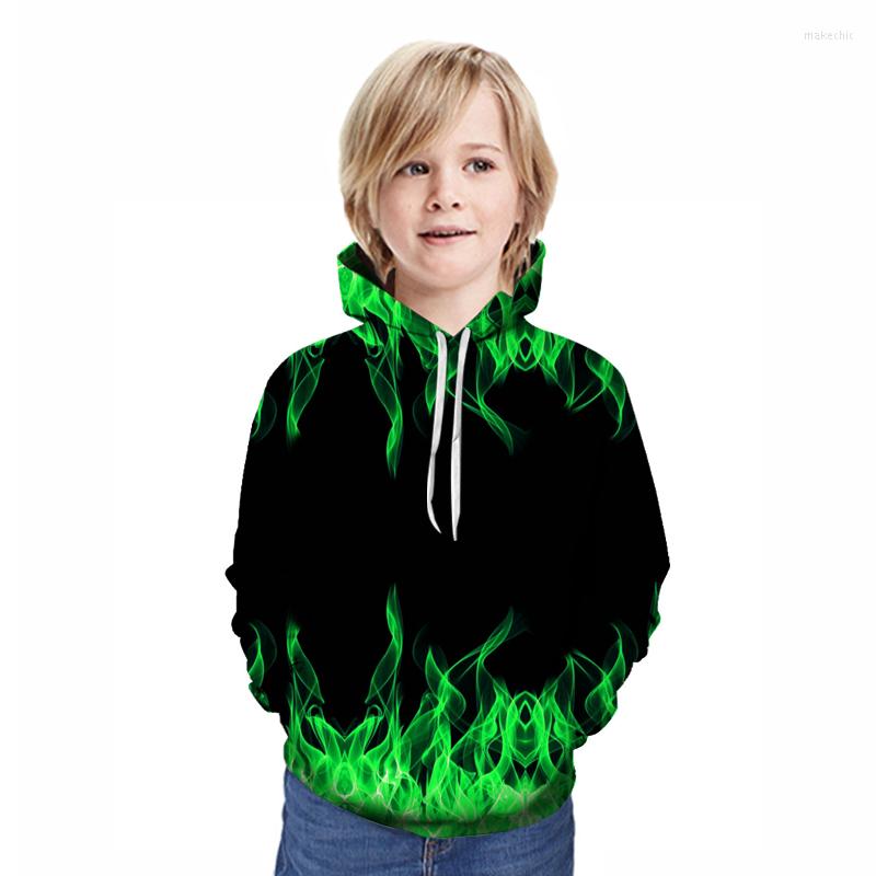 

Men's Hoodies Spring And Autumn Explosion Boy Jacket 3D Digital Printing Flame Casual Hooded Loose Sweatshirt Children Clothes, Tz-006