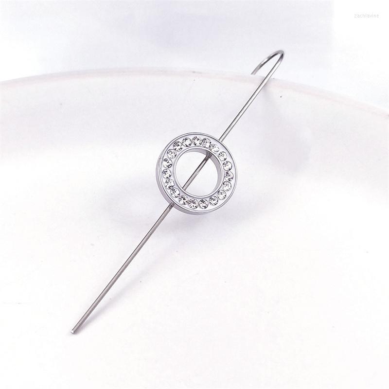 

Hoop Earrings Round Circle Piercing Earring Body Jewelry For Women Stainless Steel Crystal Girlfriend Gift Tragus