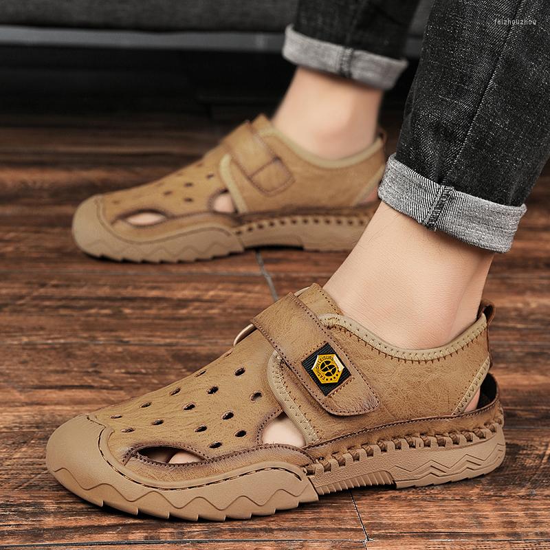 

Sandals Mens Outdoor Non-slip Trekking Fashion Comfortable Beach Casual Shoes High Quality Leisure Rubber Soles, 5803-gray