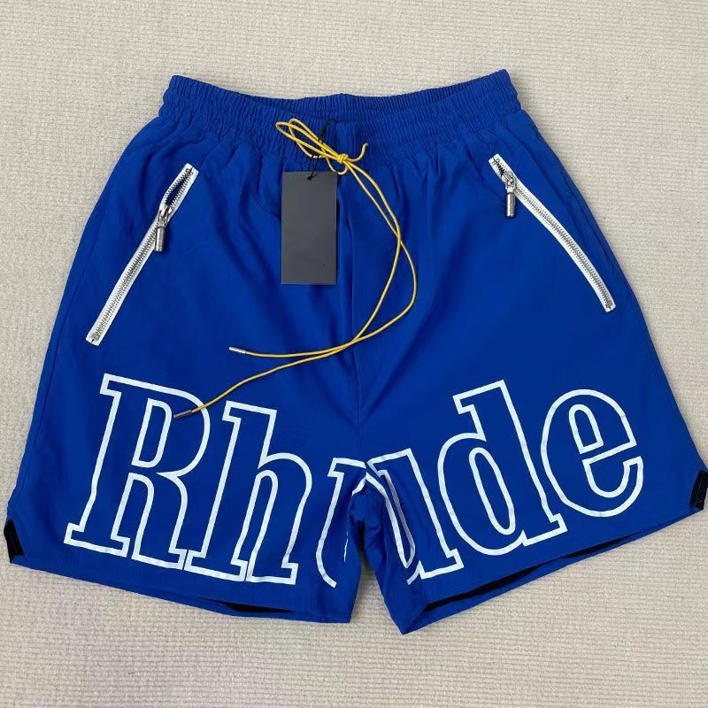 

Short RHUDE Shorts Basketball Designers Mens Pants 2021 Luxurys Summer Beach Palm Letter Mesh Street Fashion Sweatpants 1D18