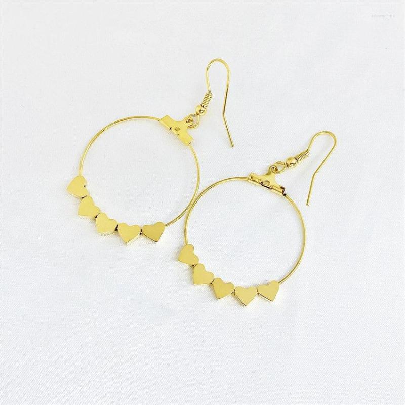 

Necklace Earrings Set Chunky Twist Hoop Stud 18K Gold Plated Stainless Steel Statement Earring For Women, Picture shown