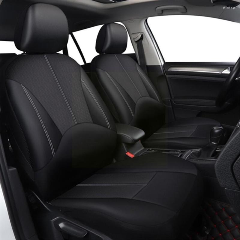 

Car Seat Covers 4/9pcs Black Leather Full Headrest Cover Cushion Back Waterproof Styling Interior Protector Pa A3s7