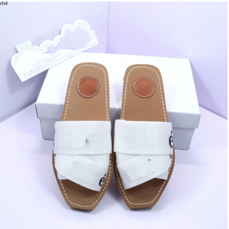 

Summer Slippers Women Luxury Designer 2023 Fashion Home Beach Sandals Platform Woody Sliper Lace Letter Cross Band Flip Flops mkjnmk rh4000003, 10