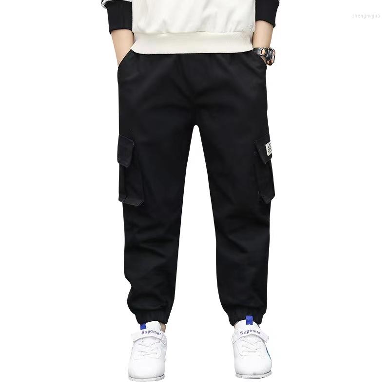 

Men's Pants Boys Spring Autumn Loose Sports Casual Cargo Trousers, Grey
