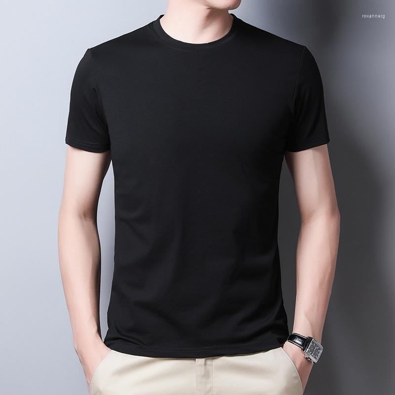 

Men's T Shirts 2023 Summer Cotton Men O- Neck T-shirts Fashion Slim Fit Soild Men's Brasil Short Sleeve Shirt Male Daily White Tops Tees, Black