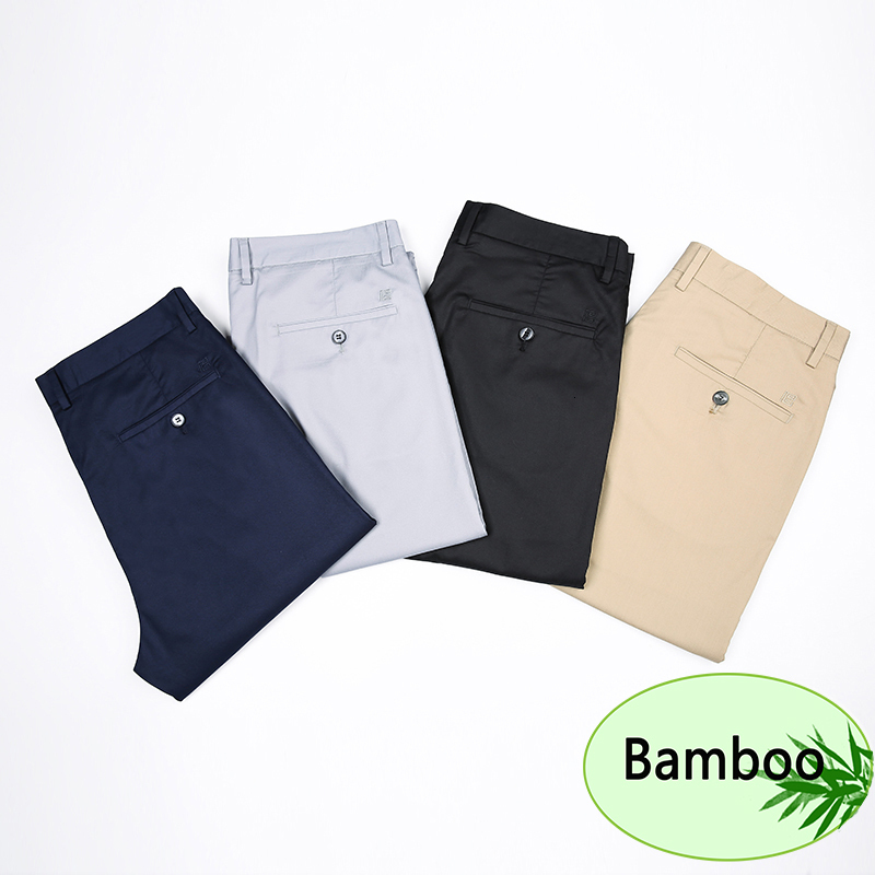 

Men s Pants 4 Color Business Baggy Casual 100 Bamboo Fabric Straight High Quality Trousers Male Brand cala masculina 230313, Kaqi