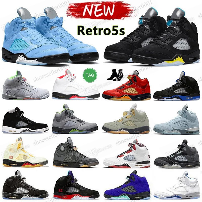 

Jumpman UNC 5s Retro Basketball Shoes Men 5 Aqua Green Bean Dark Concord Racer Blue Raging Bull Red Suede Jade Horizon Sail What The Easter Mens Trainers Sport Sneakers, 20