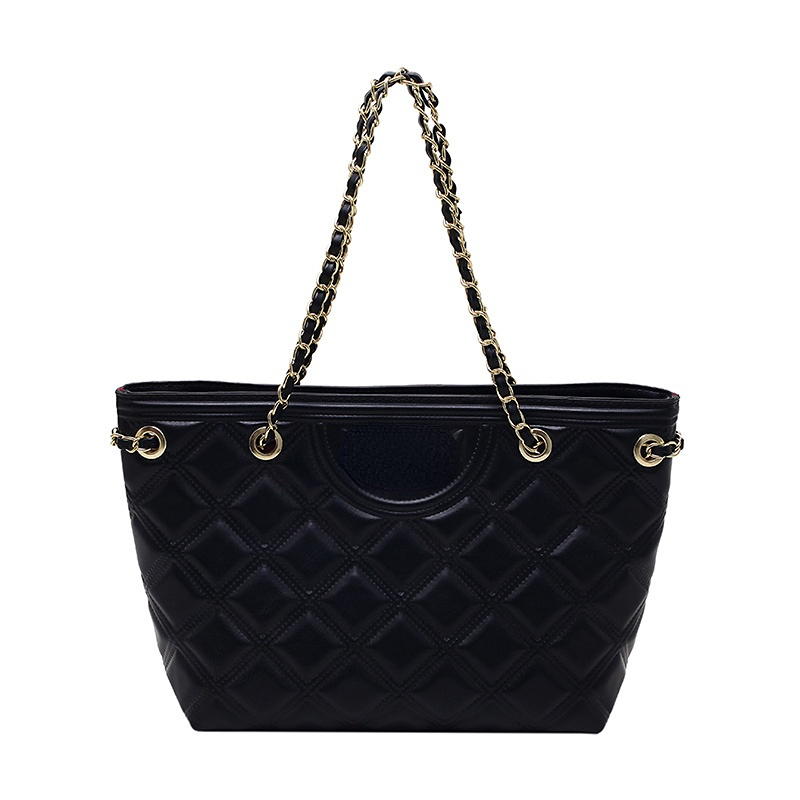 

Tote Bag Diamond Chain Korean Style Large Capacity Personalized Fashion Shoulder Messenger Bags, 26*22*11cm