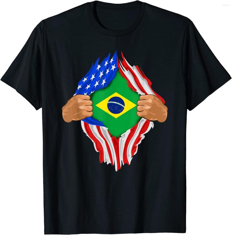 

Men' T Shirts Brazil Flag Brazilian Blood Inside Me Men T-Shirt Short Sleeve Casual Cotton O-Neck Summer Clothing, Black