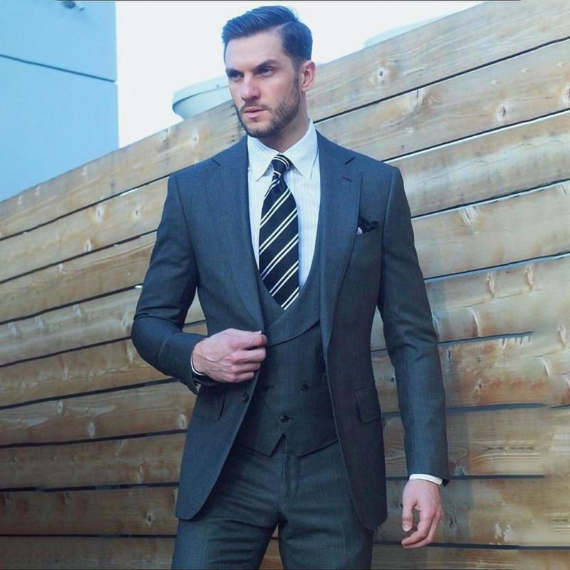 

Men's Suits Classic Slim Fit Mens For Groom Wedding Prom Tuxedo 3 Piece Set Formal Business Blazer Terno Masculino (Jacket Vest Pants), Beige