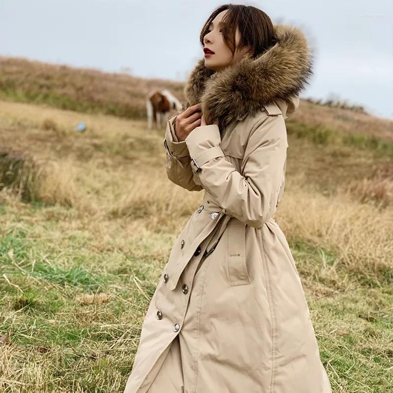 

Women' Down Winter Jacket Women High Quality Coat Female 2023 Long Slim Solid Color Jackets Zip