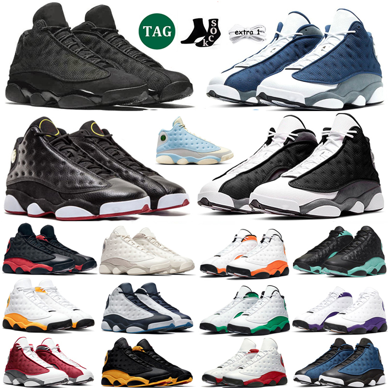 

13 13s Mens Basketball Shoes Red Flint Aurora Green black cat Playground Hyper Royal Men shoe Sneaker Trainers size 5.5-13, (38)