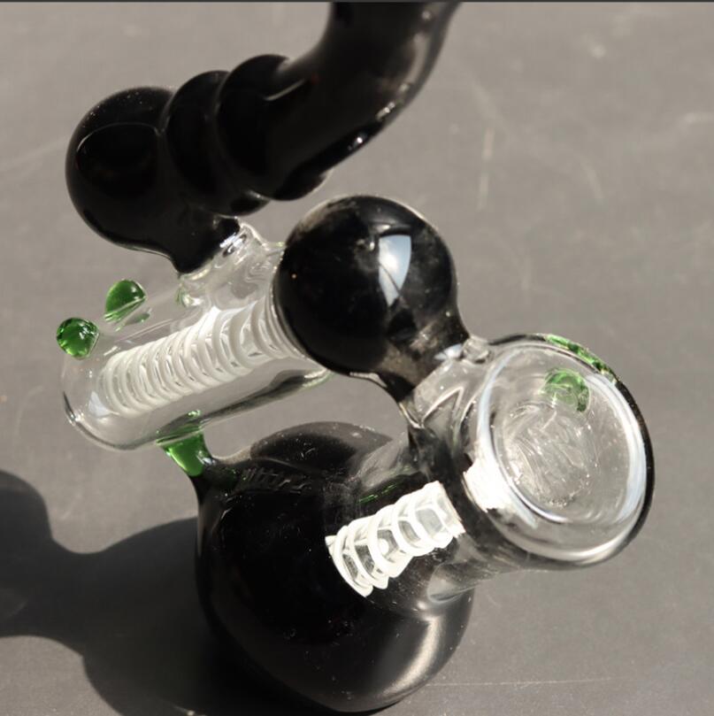 

Smoking Pipes Black Hookah Bubbler Heady Oil Burner Triple Chamber Glass Bubblers Water Bong Pipe Dab Rig Accessories Drop Delivery Dhrdd
