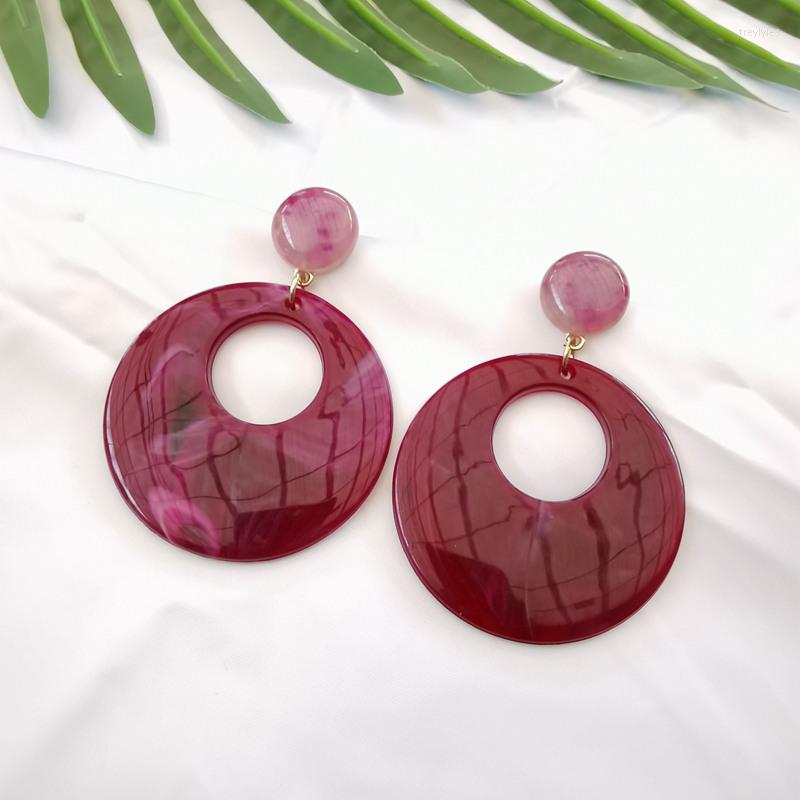 

Stud Earrings Jewelry A9 Personalized Texture Special-shaped Color Pattern Resin Beautiful Net Red Fashionable