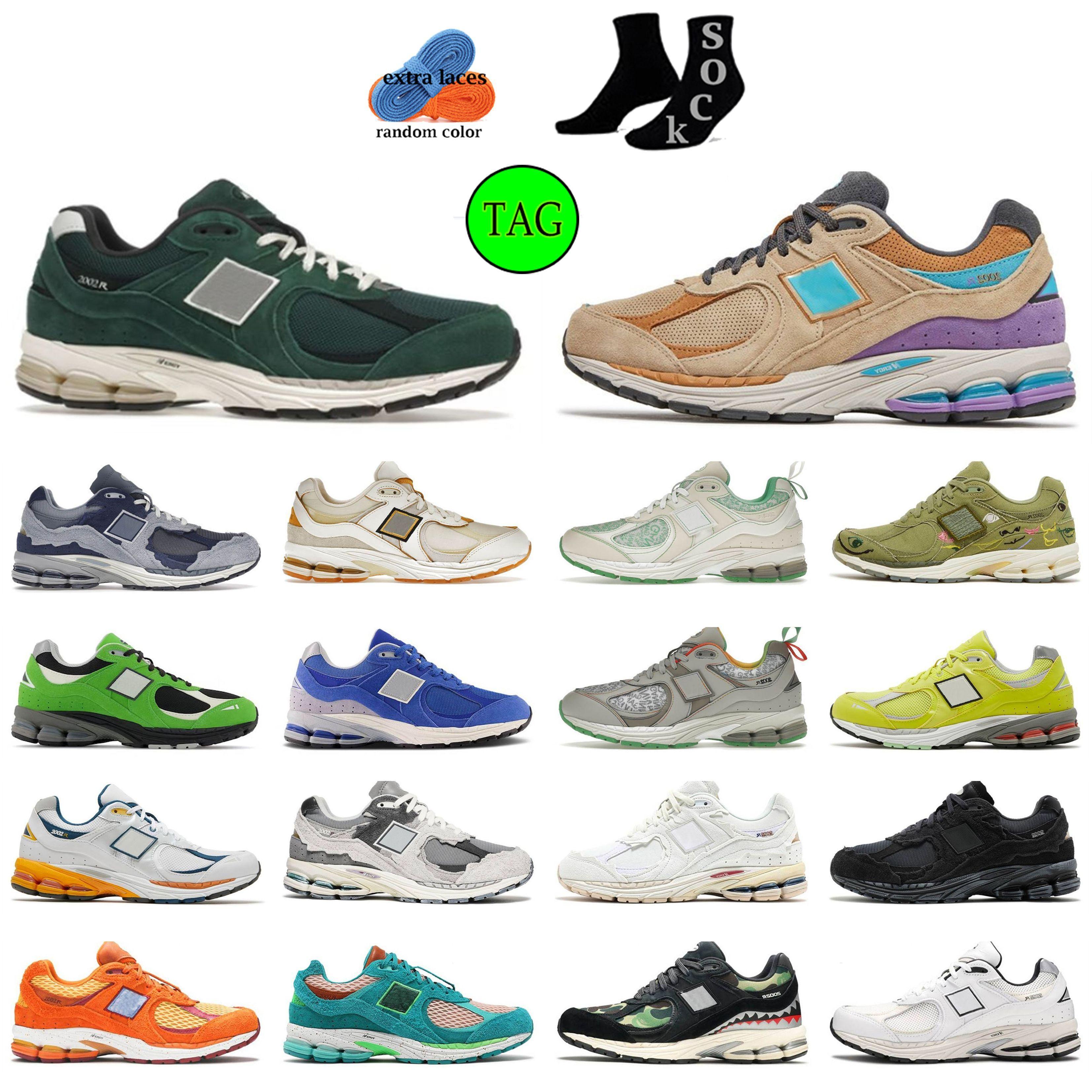 

New Ballence NB 2002R Running Shoes Women Mens 2002 R Black white Incense Protection Pack Rain Cloud Mirage Grey Phantom Sea Salt Peace NMz, Black camo 36-45