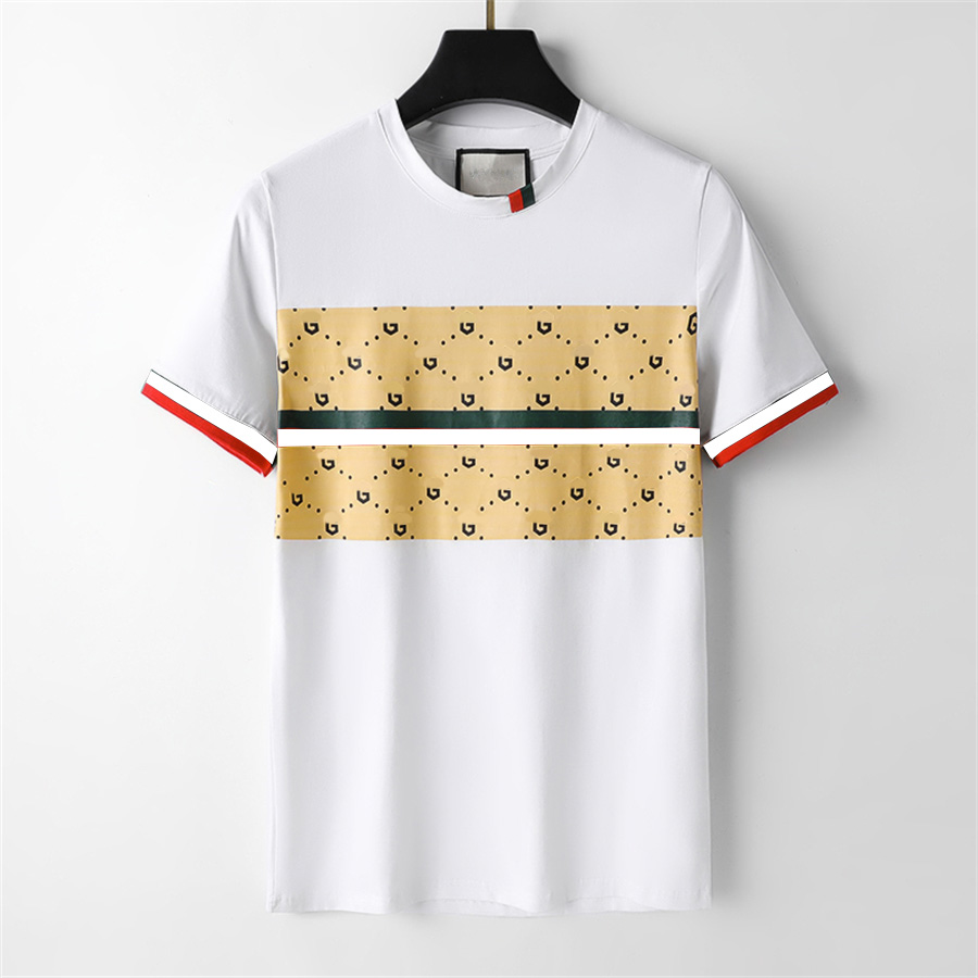 

Designer Men's Tee shirts Black & White Beige 100% Cotton Classic Alphabet Brand Embroidery Anti-Wrinkle Breathable Crew Neck Business Fashion Casual Print 3xl