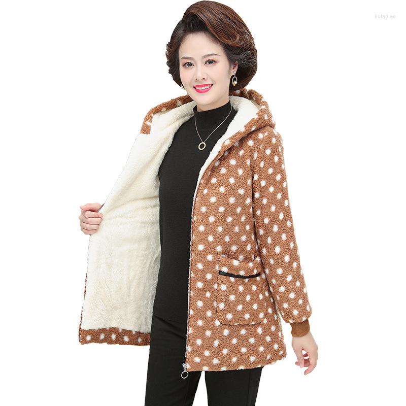 

Women's Trench Coats Middle-aged And Elderly Women's Cotton Coat 2023 Fashion Winter Thicken Jacket Parka Hooded Overcoat Parkas Women, Khaki