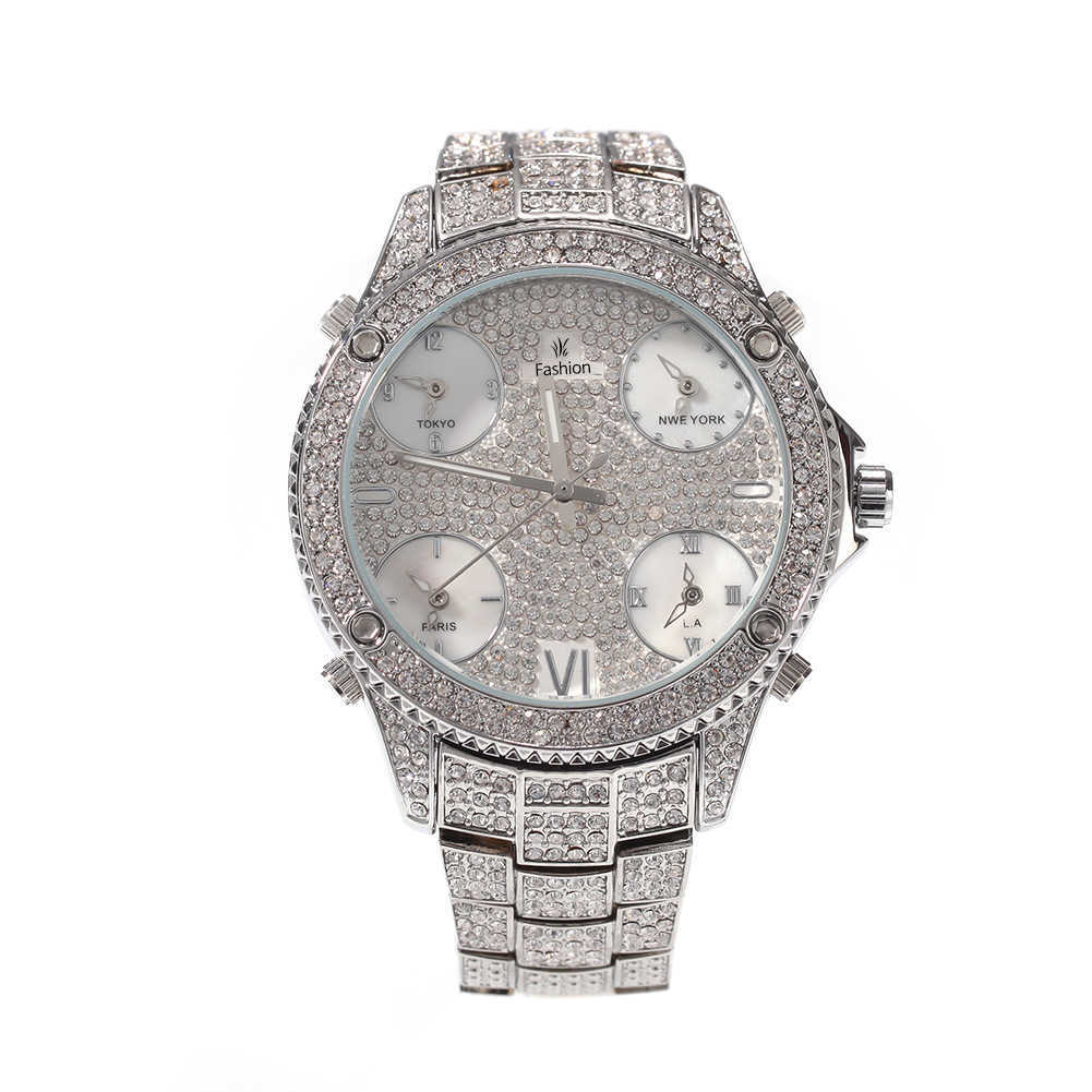

Watch Hip hop men's watch hip hop super cool Leisure Sports Watch, Gold
