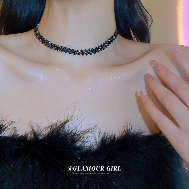 

Chains Ropuhov Full Diamond Splicing Necklace Choker Collar Personality Trend Fashion Niche Design Gift For Women