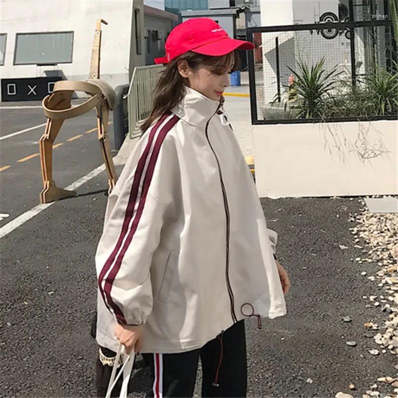 

Women' Jackets Sunscreen Women Spring And Autumn Thin Coat Summer Korean Version Loose Student Wild Harajuku Baseball Uniform Tide, Beige