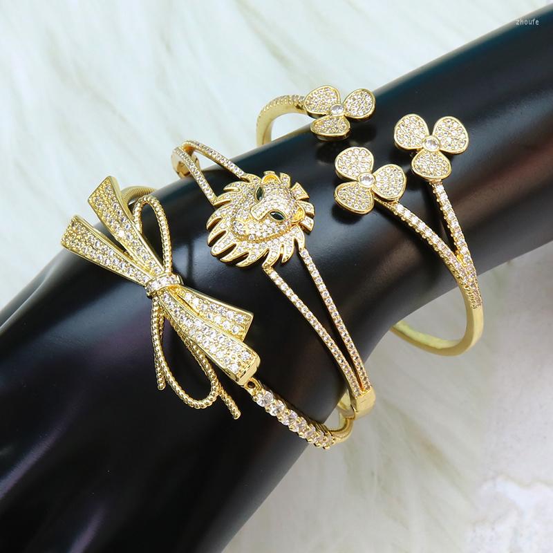 

Bangle 5 Pcs Full Zirconia Slim Jewelry Mix Shape Women Gift 40165