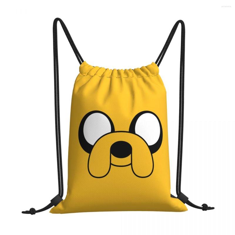 

Shopping Bags BMO Finn Jake TV Kawaii Drawstring Gym Shoe Clothes Storage Multi-function Teen Portable Rucksack Pouch, White