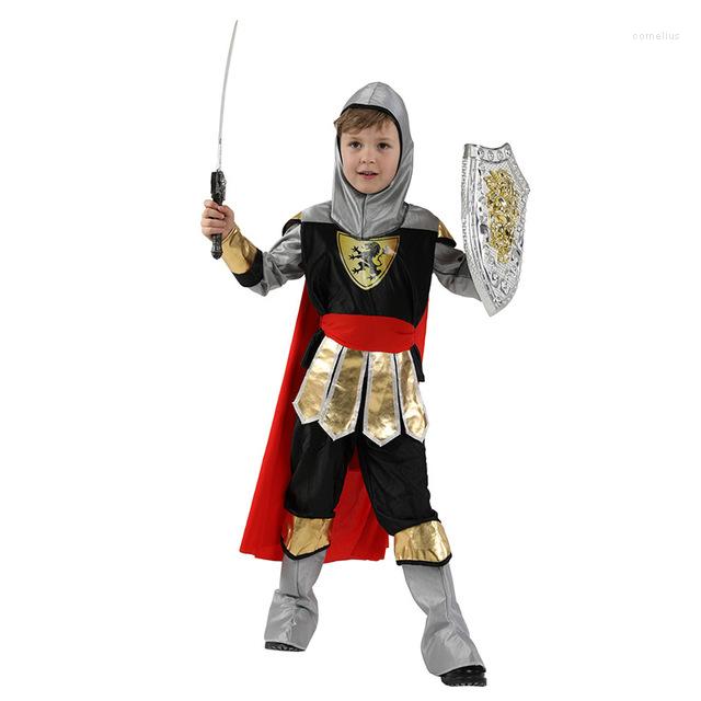 

Theme Costume Halloween Party Kids Royal Warrior Knight Costumes Boys Soldier Children Medieval Roman Cosplay Carnival Fancy Dress, Picture shown