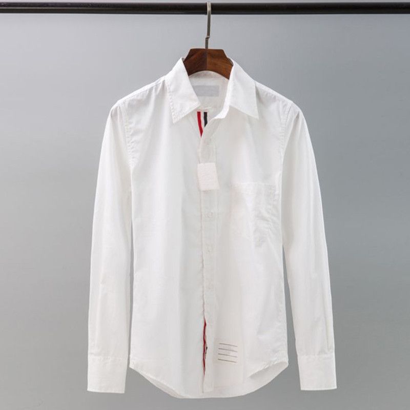 

Mens Shirt Formal Business Shirts Fashion Casual Long-sleeved White Shirt, White 1