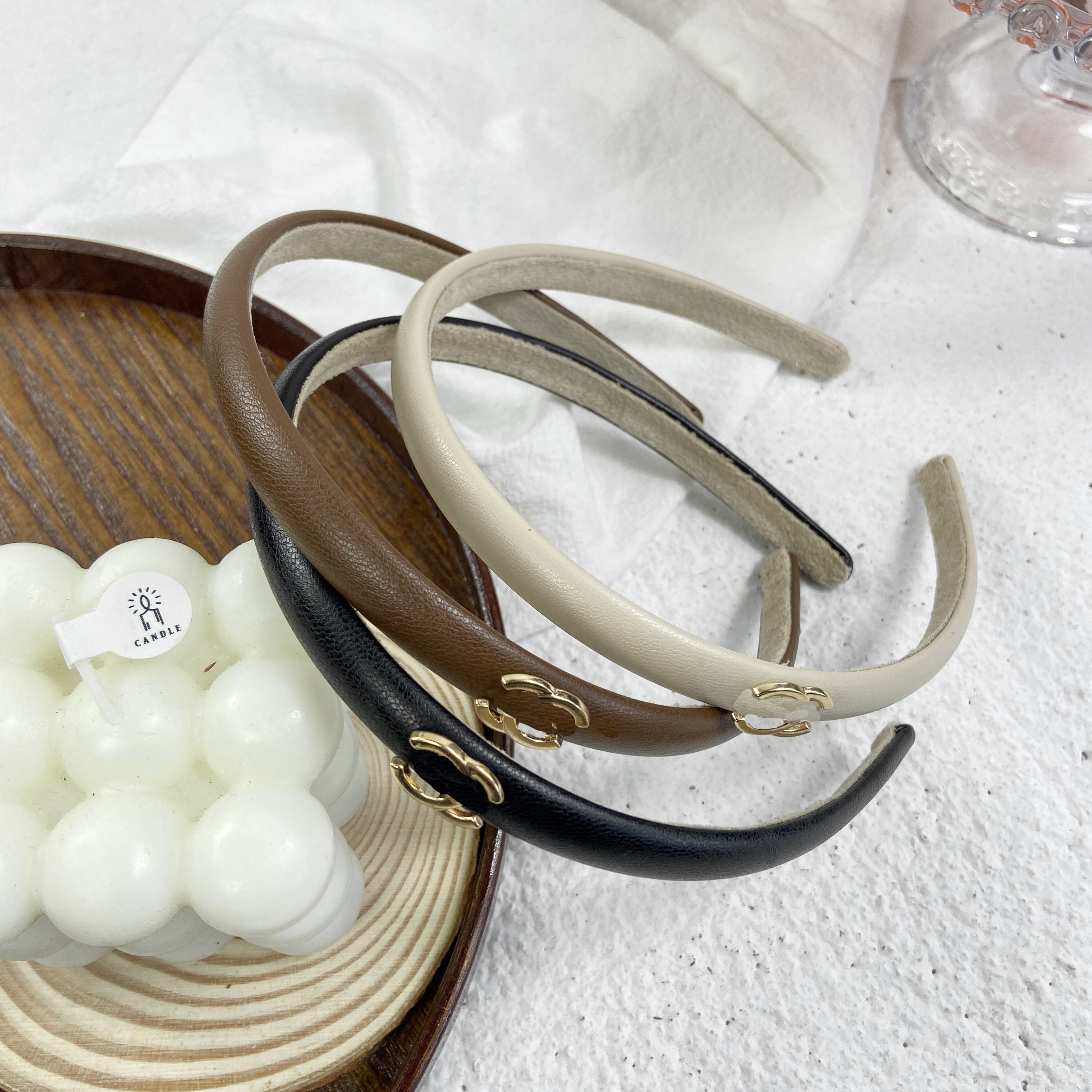 

Luxury Classical Designer Headbands Leather Hair bands For Women Girl Brand Elastic Headband Casual Fashion Head Wrap High Quality