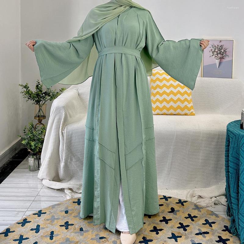 

Ethnic Clothing Ramadan Eid Abaya Dubai Turkey Muslim Dress Solid Kaftan Dresses Abayas For Women Vestidos Robe Femme Musulman Islam