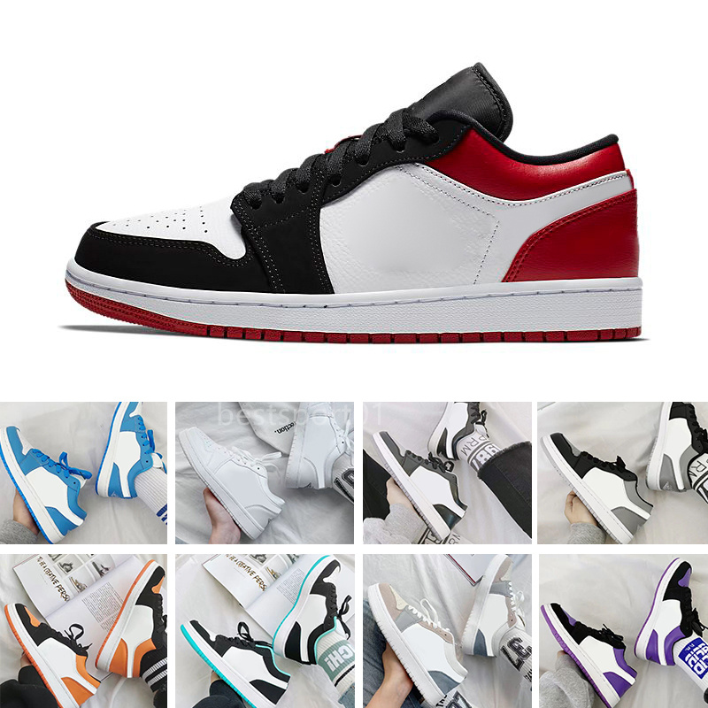 

Women Men Jumpman 1 Low Basketball Shoes Reverse Mocha 1s Lows Cactus Jack Black Phantom Zion Williamson Voodoo Dark Mochas Fragment UNC Wolf Grey Trainers B1, Color 1