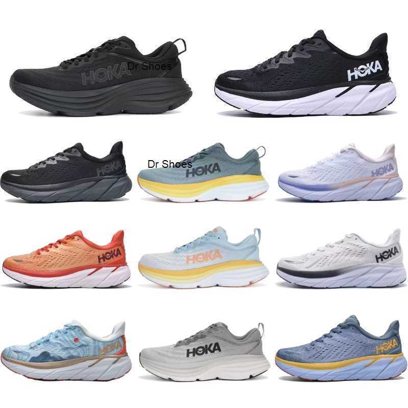 

Hoka One Man Women Running Shoes Bondi 8 Clifton 8 Triple Black White 36-45