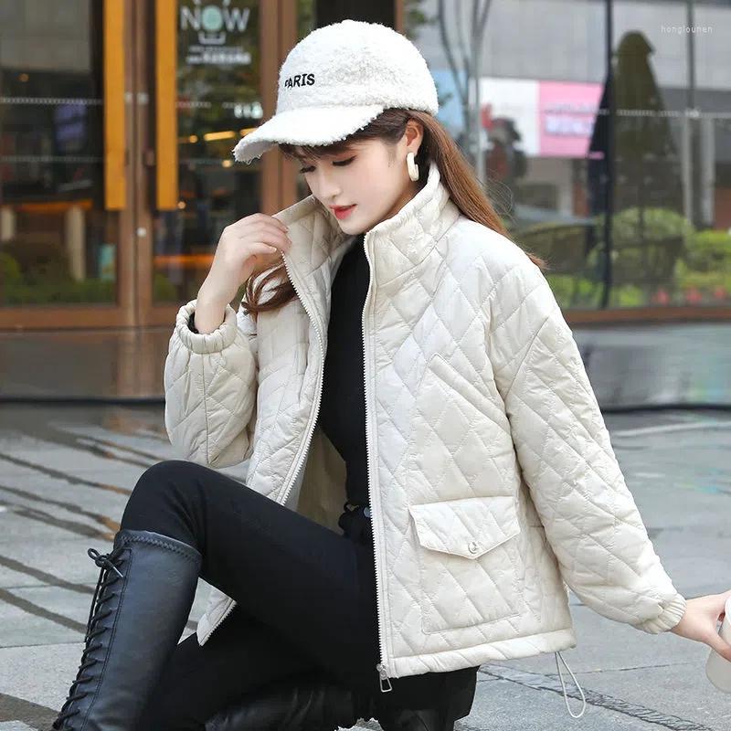 

Women's Trench Coats Women Parkas Winter Jacket Long Sleeves Short Stand-Up Collar Loose Thick Warm Cotton Padded Parka Female Outwear, Black