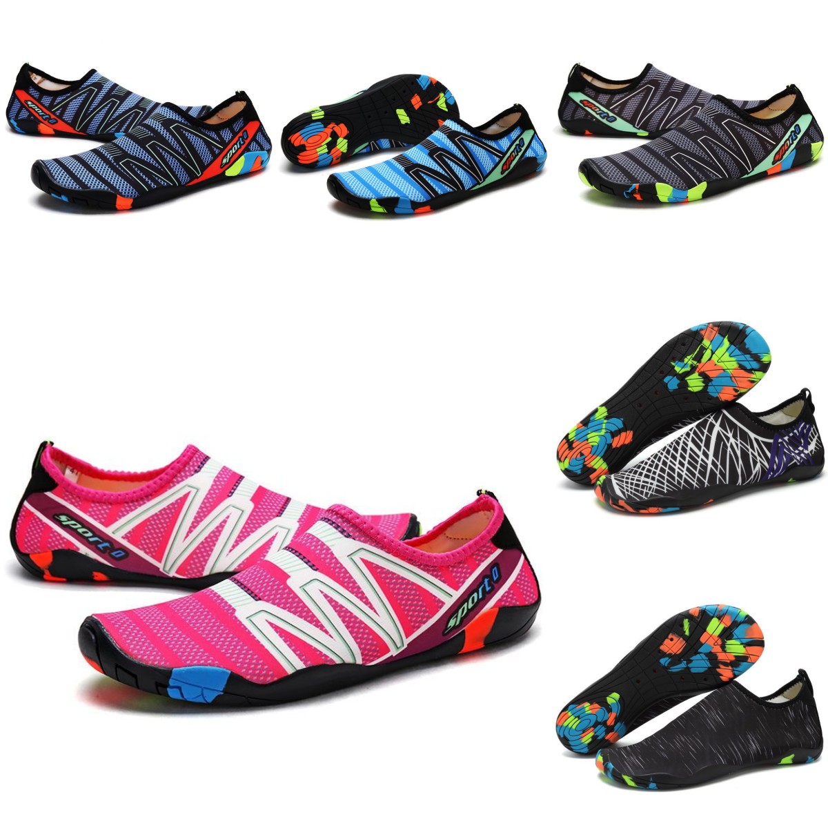 

Water Shoes Women men shoes Beach surf antiskid purple pink red black Swim Diving Outdoor Barefoot Quick-Dry size eur 36-45