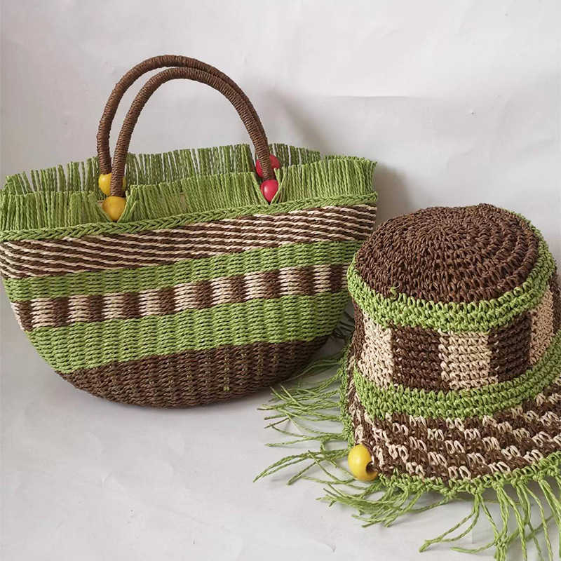 

Handmade Bag National Style Straw Bag Fashion Straw Craft Gift Sales 230313, Green