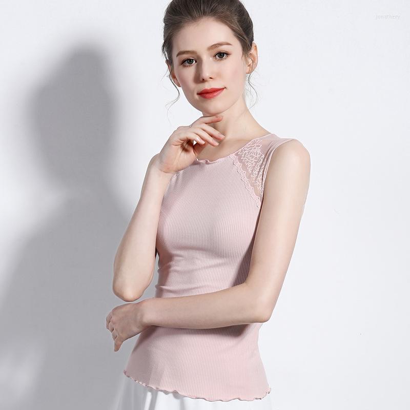 

Women's Tanks Casual Sexy Women Cotton Lace Sleeveless Bustier Tops Summer Cropped Pink Fashion Ladies Blouse Stretch Vest Crop T Shirt, Gray